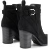 imageDREAM PAIRS Womens Chunky High Heel Ankle Boots Round Toe Fall Short Booties ShoesBlacksuede