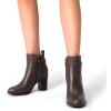 imageDREAM PAIRS Womens Chunky High Heel Ankle Boots Round Toe Fall Short Booties ShoesBrownpu