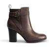 imageDREAM PAIRS Womens Chunky High Heel Ankle Boots Round Toe Fall Short Booties ShoesBrownpu
