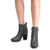 imageDREAM PAIRS Womens Chunky High Heel Ankle Boots Round Toe Fall Short Booties ShoesGreypu