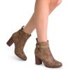 imageDREAM PAIRS Womens Chunky High Heel Ankle Boots Round Toe Fall Short Booties ShoesTanpu