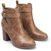 imageDREAM PAIRS Womens Chunky High Heel Ankle Boots Round Toe Fall Short Booties ShoesTanpu
