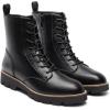 imageDREAM PAIRS Womens Combat Ankle Boots Lace up Lug Sole Fashion Booties ShoesBlack