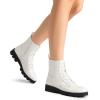 imageDREAM PAIRS Womens Combat Ankle Boots Lace up Lug Sole Fashion Booties ShoesWhite