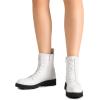 imageDREAM PAIRS Womens Combat Ankle Boots Lace up Lug Sole Fashion Booties ShoesWhite