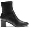 imageDREAM PAIRS Womens Fitted Stretch Ankle Boots Fashion Low Chunky Heel Almond Toe Fall Heeled Booties ShoesBlackpu
