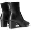 imageDREAM PAIRS Womens Fitted Stretch Ankle Boots Fashion Low Chunky Heel Almond Toe Fall Heeled Booties ShoesBlackpu