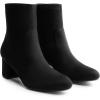 imageDREAM PAIRS Womens Fitted Stretch Ankle Boots Fashion Low Chunky Heel Almond Toe Fall Heeled Booties ShoesBlacksuede