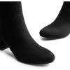 imageDREAM PAIRS Womens Fitted Stretch Ankle Boots Fashion Low Chunky Heel Almond Toe Fall Heeled Booties ShoesBlacksuede