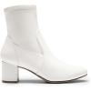 imageDREAM PAIRS Womens Fitted Stretch Ankle Boots Fashion Low Chunky Heel Almond Toe Fall Heeled Booties ShoesWhitepu