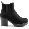 imageDREAM PAIRS Womens High Chunky Heel Chelsea Ankle Boots Slip On Elastic Fall Heeled Booties ShoesBlack