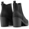 imageDREAM PAIRS Womens High Chunky Heel Chelsea Ankle Boots Slip On Elastic Fall Heeled Booties ShoesBlackPu
