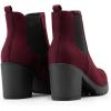 imageDREAM PAIRS Womens High Chunky Heel Chelsea Ankle Boots Slip On Elastic Fall Heeled Booties ShoesBurgundy