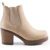imageDREAM PAIRS Womens High Chunky Heel Chelsea Ankle Boots Slip On Elastic Fall Heeled Booties ShoesNudesuede