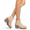imageDREAM PAIRS Womens High Chunky Heel Chelsea Ankle Boots Slip On Elastic Fall Heeled Booties ShoesNudesuede