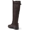 imageDREAM PAIRS Womens Knee High Boots Low Block Heel Riding Boots Round Toe Side Zipper Biker Motorcycle Buckle BootsBrown