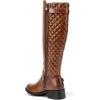 imageDREAM PAIRS Womens Knee High Boots Low Block Heel Riding Boots Round Toe Side Zipper Biker Motorcycle Buckle BootsTan