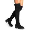 imageDREAM PAIRS Womens Knee High Boots Platform Over The Knee High Chunky Heel Fashion Boots for WomenBlacksuede