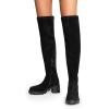 imageDREAM PAIRS Womens Knee High Boots Platform Over The Knee High Chunky Heel Fashion Boots for WomenBlacksuede