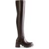 imageDREAM PAIRS Womens Knee High Boots Platform Over The Knee High Chunky Heel Fashion Boots for WomenBrownpu