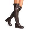 imageDREAM PAIRS Womens Knee High Boots Platform Over The Knee High Chunky Heel Fashion Boots for WomenBrownpu