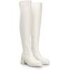 imageDREAM PAIRS Womens Knee High Boots Platform Over The Knee High Chunky Heel Fashion Boots for WomenWhitepu