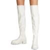 imageDREAM PAIRS Womens Knee High Boots Platform Over The Knee High Chunky Heel Fashion Boots for WomenWhitepu