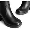 imageDREAM PAIRS Womens Knee High Boots Square Toe Chunky Block Heel Side Zipper Platform Gogo BootsBlack