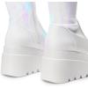 imageDREAM PAIRS Womens Knee High Boots Wedge Platform Chunky Heel Round Toe Side Zipper Fashion Long Tall Sock BootsWhitepat