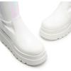 imageDREAM PAIRS Womens Knee High Boots Wedge Platform Chunky Heel Round Toe Side Zipper Fashion Long Tall Sock BootsWhitepat