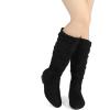 imageDREAM PAIRS Womens Knee High Pull On Fall Weather Winter BootsBlack