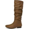 imageDREAM PAIRS Womens Knee High Pull On Fall Weather Winter BootsCamel