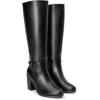 imageDREAM PAIRS Womens KneeHigh Boots Comfortable Chunky Block Heel Pointed Toe Side ZipperBlackpu