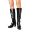 imageDREAM PAIRS Womens KneeHigh Boots Comfortable Chunky Block Heel Pointed Toe Side ZipperBlackpu