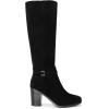 imageDREAM PAIRS Womens KneeHigh Boots Comfortable Chunky Block Heel Pointed Toe Side ZipperBlacksuede