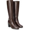 imageDREAM PAIRS Womens KneeHigh Boots Comfortable Chunky Block Heel Pointed Toe Side ZipperBrownpu