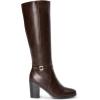 imageDREAM PAIRS Womens KneeHigh Boots Comfortable Chunky Block Heel Pointed Toe Side ZipperBrownpu