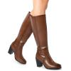 imageDREAM PAIRS Womens KneeHigh Boots Comfortable Chunky Block Heel Pointed Toe Side ZipperTanpu