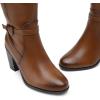 imageDREAM PAIRS Womens KneeHigh Boots Comfortable Chunky Block Heel Pointed Toe Side ZipperTanpu