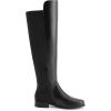 imageDREAM PAIRS Womens KneeHigh Boots Comfortable Flat Low Heel Round Toe Stretchy Suede Slouch Boots with Side ZipperBlackpu