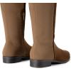 imageDREAM PAIRS Womens KneeHigh Boots Comfortable Flat Low Heel Round Toe Stretchy Suede Slouch Boots with Side ZipperBrownsuede