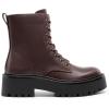 imageDREAM PAIRS Womens Lace up Combat Ankle Boots Fashion Lug Sole Platform Booties ShoesDark Brownpu