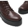 imageDREAM PAIRS Womens Lace up Combat Ankle Boots Fashion Lug Sole Platform Booties ShoesDark Brownpu