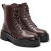 imageDREAM PAIRS Womens Lace up Combat Ankle Boots Fashion Lug Sole Platform Booties ShoesDark Brownpu