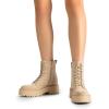 imageDREAM PAIRS Womens Lace up Combat Ankle Boots Fashion Lug Sole Platform Booties ShoesNudesuede