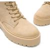 imageDREAM PAIRS Womens Lace up Combat Ankle Boots Fashion Lug Sole Platform Booties ShoesNudesuede