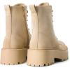 imageDREAM PAIRS Womens Lace up Combat Ankle Boots Fashion Lug Sole Platform Booties ShoesNudesuede