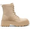 imageDREAM PAIRS Womens Lace up Combat Ankle Boots Fashion Lug Sole Platform Booties ShoesNudesuede