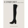 imageDREAM PAIRS Womens Laurence Over The Knee Thigh High Chunky Heel Boots Long Stretch Sexy Fall BootsBlack
