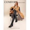 imageDREAM PAIRS Womens Laurence Over The Knee Thigh High Chunky Heel Boots Long Stretch Sexy Fall BootsBlackPu